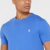 Blaue Ralph Lauren Essential T-Shirts mit Rundhalsausschnitt für Herren Blaue Ralph Lauren Essential T-Shirts mit Rundhalsausschnitt für Herren