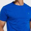 Blaue Ralph Lauren Essential T-Shirts mit Rundhalsausschnitt für Herren Blaue Ralph Lauren Essential T-Shirts mit Rundhalsausschnitt für Herren