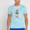 Blaue Ralph Lauren Graphic T-Shirts mit Rundhalsausschnitt für Herren Blaue Ralph Lauren Graphic T-Shirts mit Rundhalsausschnitt für Herren