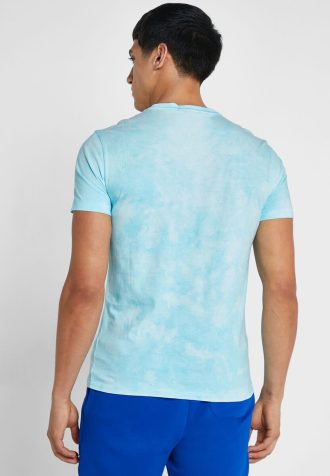 Blaue Ralph Lauren Graphic T-Shirts mit Rundhalsausschnitt für Herren