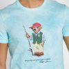 Blaue Ralph Lauren Graphic T-Shirts mit Rundhalsausschnitt für Herren Blaue Ralph Lauren Graphic T-Shirts mit Rundhalsausschnitt für Herren