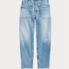 Blaue Ralph Lauren High-Rise Tapered Fit Jeans für Damen Blaue Ralph Lauren High-Rise Tapered Fit Jeans für Damen
