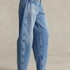 Blaue Ralph Lauren High-Rise Tapered Fit Jeans für Damen Blaue Ralph Lauren High-Rise Tapered Fit Jeans für Damen