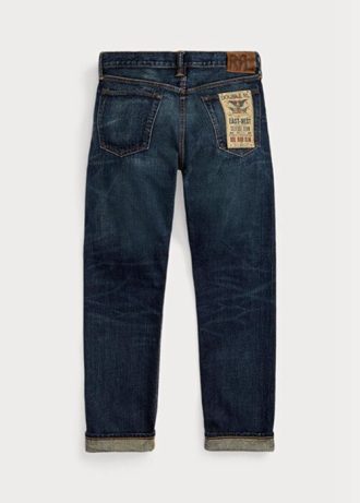 Blaue Ralph Lauren High Slim Bayview Selvedge Jeans für Herren