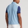 Blaue Ralph Lauren Hybrid-Weste mit Stehkragen für Herren Blaue Ralph Lauren Hybrid-Weste mit Stehkragen für Herren