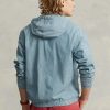 Blaue Ralph Lauren Indigo Chambray-Kapuzenjacken für Herren