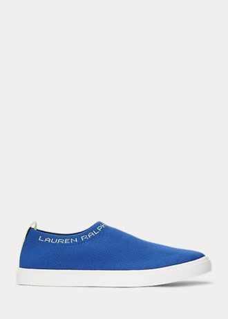 Blaue Ralph Lauren Jordyn Slip-On-Sneakers für Damen