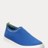 Blaue Ralph Lauren Jordyn Slip-On-Sneakers für Damen Blaue Ralph Lauren Jordyn Slip-On-Sneakers für Damen