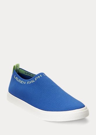 Blaue Ralph Lauren Jordyn Slip-On-Sneakers für Damen