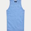 Blaue Ralph Lauren Kaschmir-Tanktops für Damen Blaue Ralph Lauren Kaschmir-Tanktops für Damen