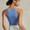 Blaue Ralph Lauren Kaschmir-Tanktops für Damen Blaue Ralph Lauren Kaschmir-Tanktops für Damen