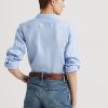 Blaue Ralph Lauren Leinenhemden für Damen