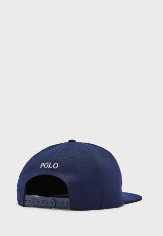 Blaue Ralph Lauren Logo Curved Peak Hüte für Herren