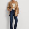 Blaue Ralph Lauren Mid-Rise Straight Jeans für Damen