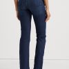 Blaue Ralph Lauren Mid-Rise Straight Jeans für Damen