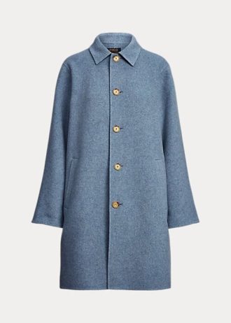 Blaue Ralph Lauren Oversize-Doubleface-Automäntel für Damen