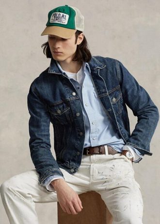 Blaue Ralph Lauren Oxford-Westernhemden im Classic Fit für Herren