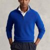 Blaue Ralph Lauren Pullover aus Baumwolle mit Viertelreißverschluss und Netzstrick für Herren Blaue Ralph Lauren Pullover aus Baumwolle mit Viertelreißverschluss und Netzstrick für Herren