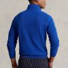 Blaue Ralph Lauren Pullover aus Baumwolle mit Viertelreißverschluss und Netzstrick für Herren Blaue Ralph Lauren Pullover aus Baumwolle mit Viertelreißverschluss und Netzstrick für Herren