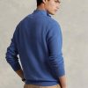 Blaue Ralph Lauren Pullover aus Baumwolle mit Viertelreißverschluss und Netzstrick für Herren Blaue Ralph Lauren Pullover aus Baumwolle mit Viertelreißverschluss und Netzstrick für Herren