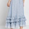 Blaue Ralph Lauren Röcke mit Rüschen und hoher Taille für Damen