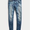 Blaue Ralph Lauren Skinny Stretch-Jeans für Damen