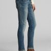 Blaue Ralph Lauren Skinny Stretch-Jeans für Damen