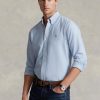 Blaue Ralph Lauren Slim Fit Oxford-Hemden für Herren