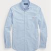 Blaue Ralph Lauren Slim Fit Oxford-Hemden für Herren