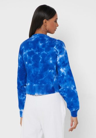 Blaue Ralph Lauren Strick-Sweatshirts mit Rundhalsausschnitt für Damen