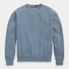 Blaue Ralph Lauren Sweatshirts mit Rundhalsausschnitt aus Bio-Baumwolle für Damen Blaue Ralph Lauren Sweatshirts mit Rundhalsausschnitt aus Bio-Baumwolle für Damen