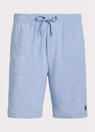 Blaue Ralph Lauren Terry-Shorts mit Kordelzug für Herren