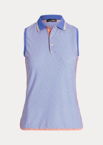 Blaue ärmellose Poloshirts von Ralph Lauren Performance für Damen