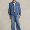 Blaue Utility-Jacken aus Twill mit Fischgrätenmuster von Ralph Lauren für Herren