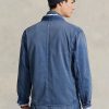 Blaue Utility-Jacken aus Twill mit Fischgrätenmuster von Ralph Lauren für Herren