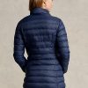 Blaue, verstaubare, gesteppte Taftmäntel von Ralph Lauren für Damen Blaue, verstaubare, gesteppte Taftmäntel von Ralph Lauren für Damen