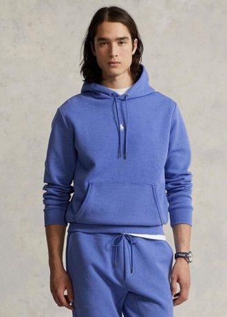 Blauer Ralph Lauren Doppelstrick-Hoodie für Herren