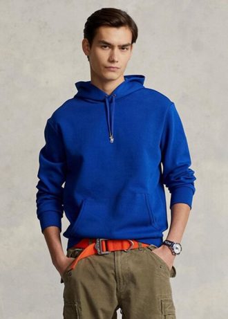 Blauer Ralph Lauren Doppelstrick-Hoodie für Herren