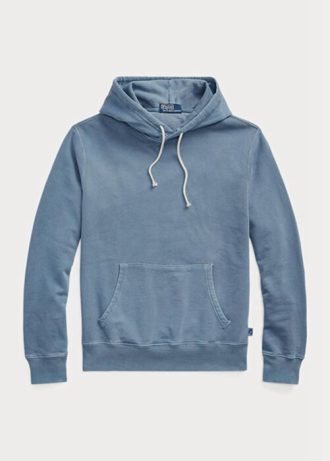 Blauer Ralph Lauren Fleece-Hoodie aus Bio-Baumwolle für Herren