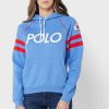 Blauer Ralph Lauren Graphic Strick-Hoodie für Damen Blauer Ralph Lauren Graphic Strick-Hoodie für Damen