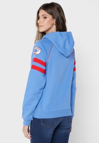 Blauer Ralph Lauren Graphic Strick-Hoodie für Damen
