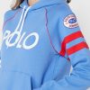 Blauer Ralph Lauren Graphic Strick-Hoodie für Damen Blauer Ralph Lauren Graphic Strick-Hoodie für Damen