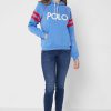 Blauer Ralph Lauren Graphic Strick-Hoodie für Damen Blauer Ralph Lauren Graphic Strick-Hoodie für Damen