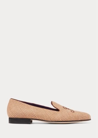 Braun / Braun Herren Ralph Lauren Alonzo Glen Plaid Tweed Abendschuhe