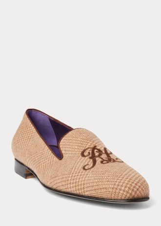 Braun / Braun Herren Ralph Lauren Alonzo Glen Plaid Tweed Abendschuhe