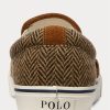Braun / Braune Ralph Lauren Keaton Tweed Slip-On Sneakers für Herren Braun / Braune Ralph Lauren Keaton Tweed Slip-On Sneakers für Herren