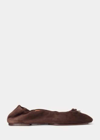 Braune Ballerinas „The Suede Pony“ von Ralph Lauren für Damen