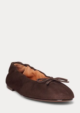 Braune Ballerinas „The Suede Pony“ von Ralph Lauren für Damen