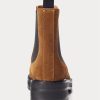 Braune Chelsea-Stiefel aus Wildleder von Ralph Lauren für Damen Braune Chelsea-Stiefel aus Wildleder von Ralph Lauren für Damen