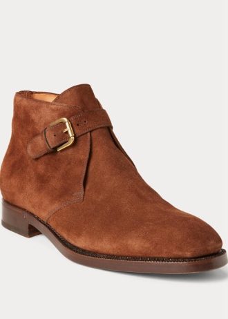 Braune Chelsea-Stiefel aus Wildleder von Ralph Lauren für Herren